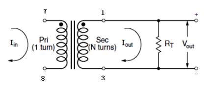 Schematic: FC-SCT8.3 –30A-Series Current Sense Transformers