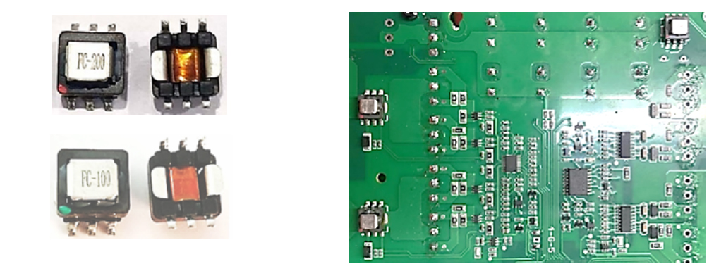 It is used as DC current transformer for various electronic device detection. FC-SCT8.3 –30A-Series Current Sense Transformers