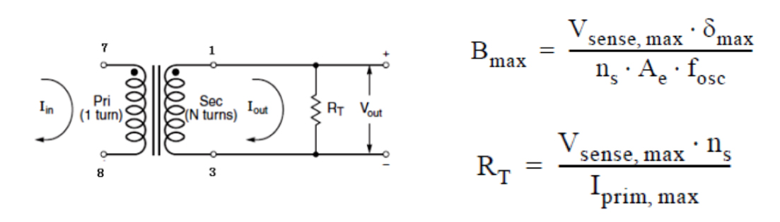 Application circuit and pinning FC-SCT8.3 –30A-Series Current Sense Transformers