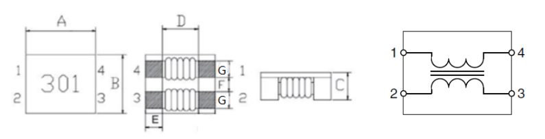 SHAPES AND DIMENSIONS Unit:mm Current Compensated Ring Core Double Chokes LCM4520-LCM1513-Series