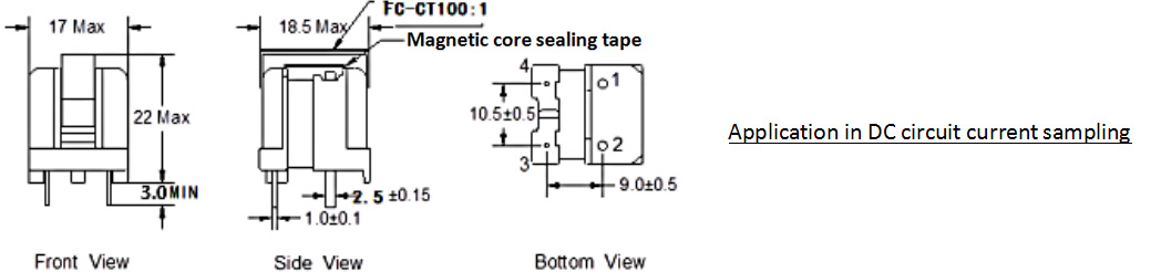 FC-SCT1090-50A- Series Current Sense Transformers