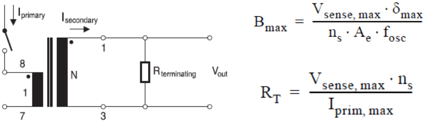 Application circuit and pinning FC-SCT5.0 –Series Current Sense Transformers