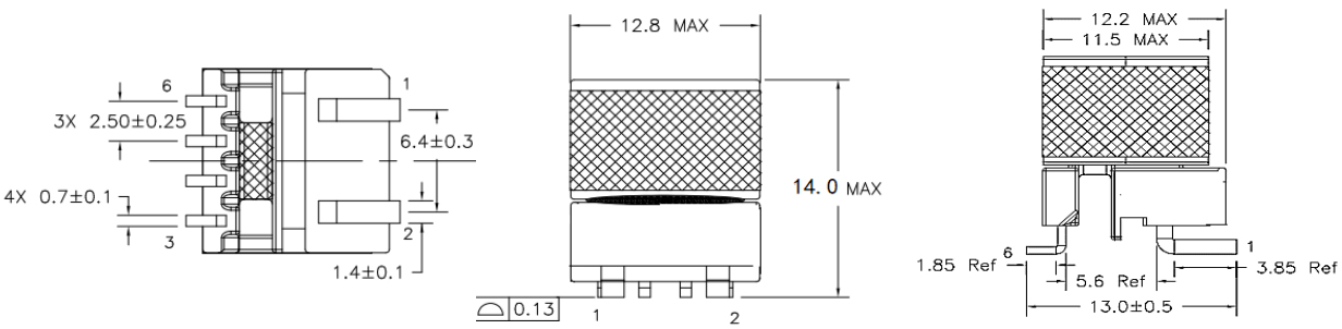 Dimensions:mm FC-SCT1010-Series-40A.Current Sense Transformers