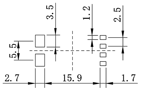 Recommended Land Pattern: mm FC-SCT2108-Series Current Sense Transformers