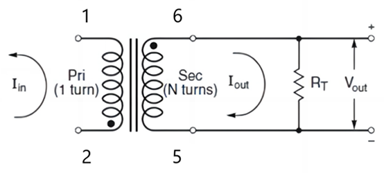 Typical Circuit( DC Current Sense Transformers) FC-SCT2108-Series Current Sense Transformers