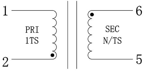 Schematic: FC-SCT2108-Series Current Sense Transformers