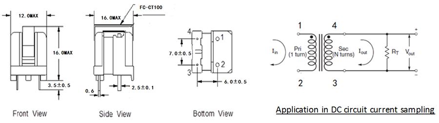 FC-CT9825-40A- Series Current Sense Transformers