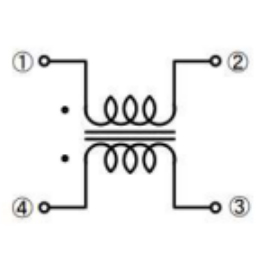 Schematic: SMD Common Mode Line Filter FC-SLF0502 –Series