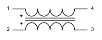 Schematic: SMD Common Mode Line Filter FC-SLF0503 –Series