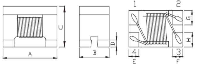 SHAPES AND DIMENSIONS Unit:mm Current Compensated Ring Core Double Chokes LSFW-Series LSFW2012- 4532-Series