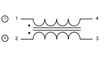 Schematic: SMD Common Mode Line Filter FC-SLF0905 –Series