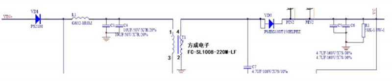 Application Fig: Coupled common-mode inductor FC-SLF1008 –Series