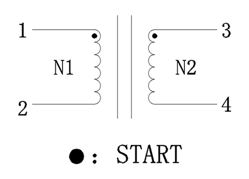 Schematic: Common Mode Power Line Choke FC-SLF2210-431-LF