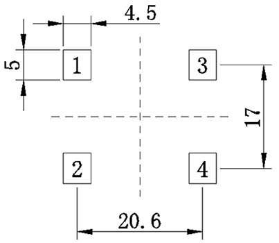 RecommendeLand Pattern: mm Common Mode Power Line Choke FC-SLF2210-431-LF
