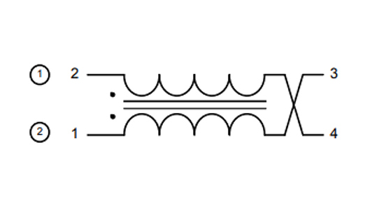 Schematic: SMD Common Mode Line Filter -FC-SDLF1270-1210 –Series