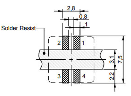 LAYOUT RECOMMENDATION:(mm) SMD Common Mode Line Filter FC-SDLF7345 –Series