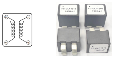 Schematic: Common Mode Power Line Choke FC-DLF1010-750B-LF