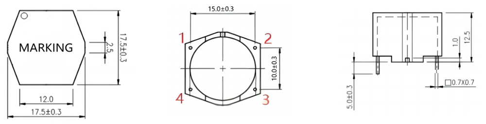 Dimensions:mm Common Mode Power line Choke FC-SLF1813-Series