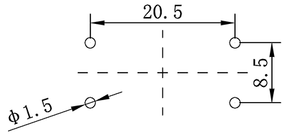 RecommendeLand Pattern: mm Common Mode Power line Choke FC-DLSF3020-2.0mH-25A-LF