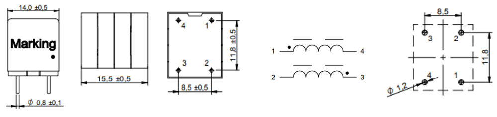 Power Inductors For Digital Amplifier DEP1415- Series