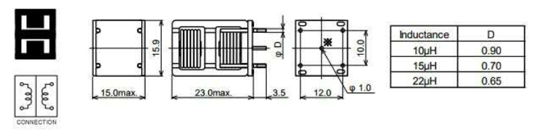 1.Dimensions(mm) Power Inductors For Digital Amplifier DEM1623-Series