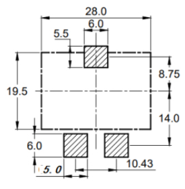3. Recommended Land Pattern: mm FC-SE2915-2918-Series SMD Flat Wire High Current Inductor