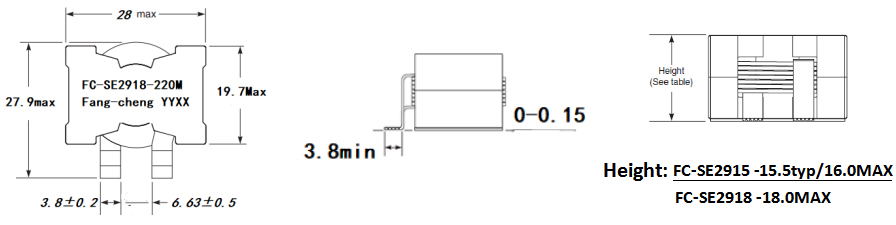 FC-SE2915-2918-Series SMD Flat Wire High Current Inductor