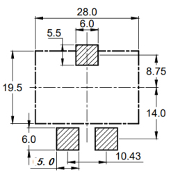 3. Recommended Land Pattern: mm FC-SE2920-Series SMD Flat Wire High Current Inductor