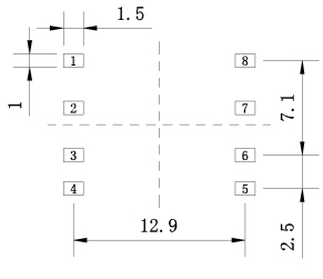 3. RecommendeLand Pattern: mm SMD Drive Transformers FC-STR1210-131T-1