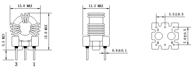 1. Dimensions:mm SMD Drive Transformers FC-TCH1065-230Y-T