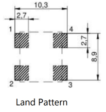 3.LAYOUT RECOMMENDATION:(mm) SMD Common Mode Line Filter FC-SLF1050 –Series