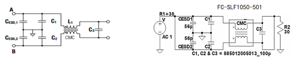 4.Application Fig: SMD Common Mode Line Filter FC-SLF1050 –Series